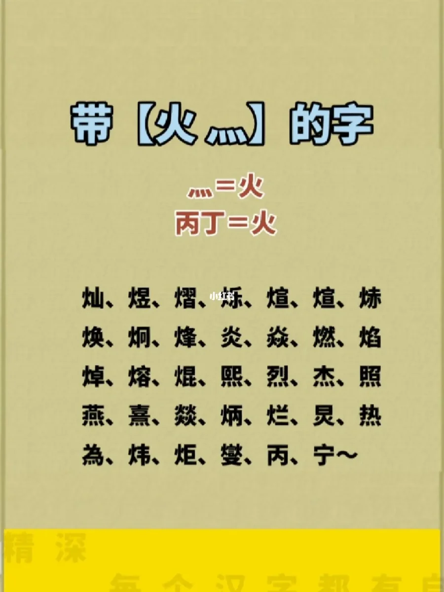 五行属火字大全