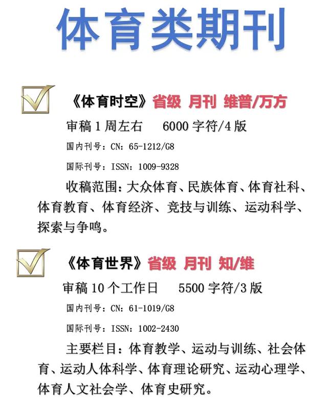 体育期刊有哪些,体育期刊有哪些杂志